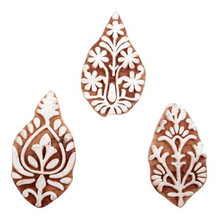 Set of 3 Piece New Mix Wooden Printing Block